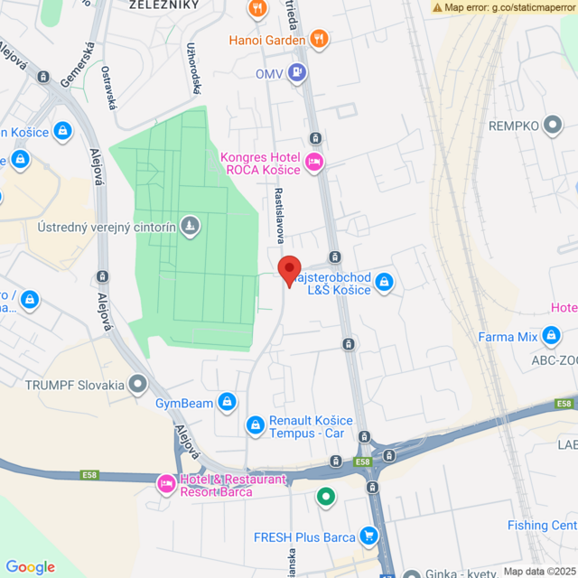 Poloha AUTOLUX KOŠICE